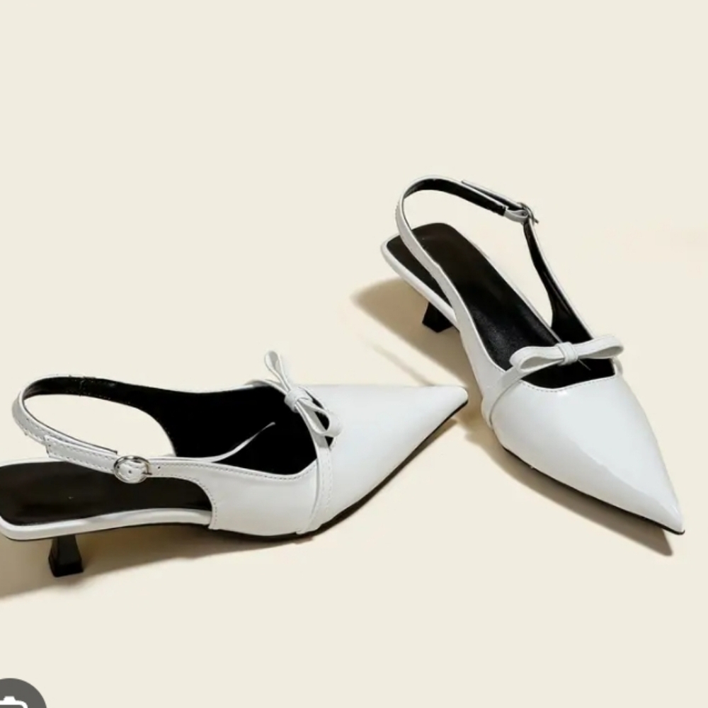 BRAND NEW UNILODY BOWNOT POINTED TOE SLINGBACK SANDAL